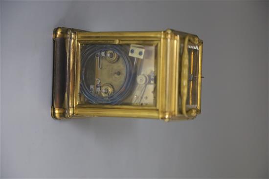 J.W. Benson, Old Bond Street, London - Royal Presentation piece. A late 19th century French ormolu cased Petit Sonnerie carriage clock,